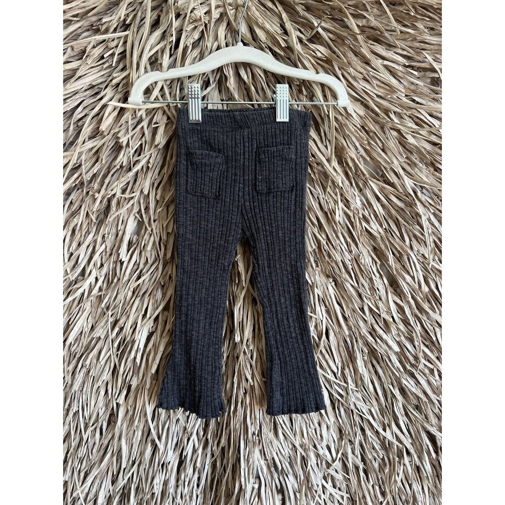 Zara Rubbed Bell Bottom Leggings